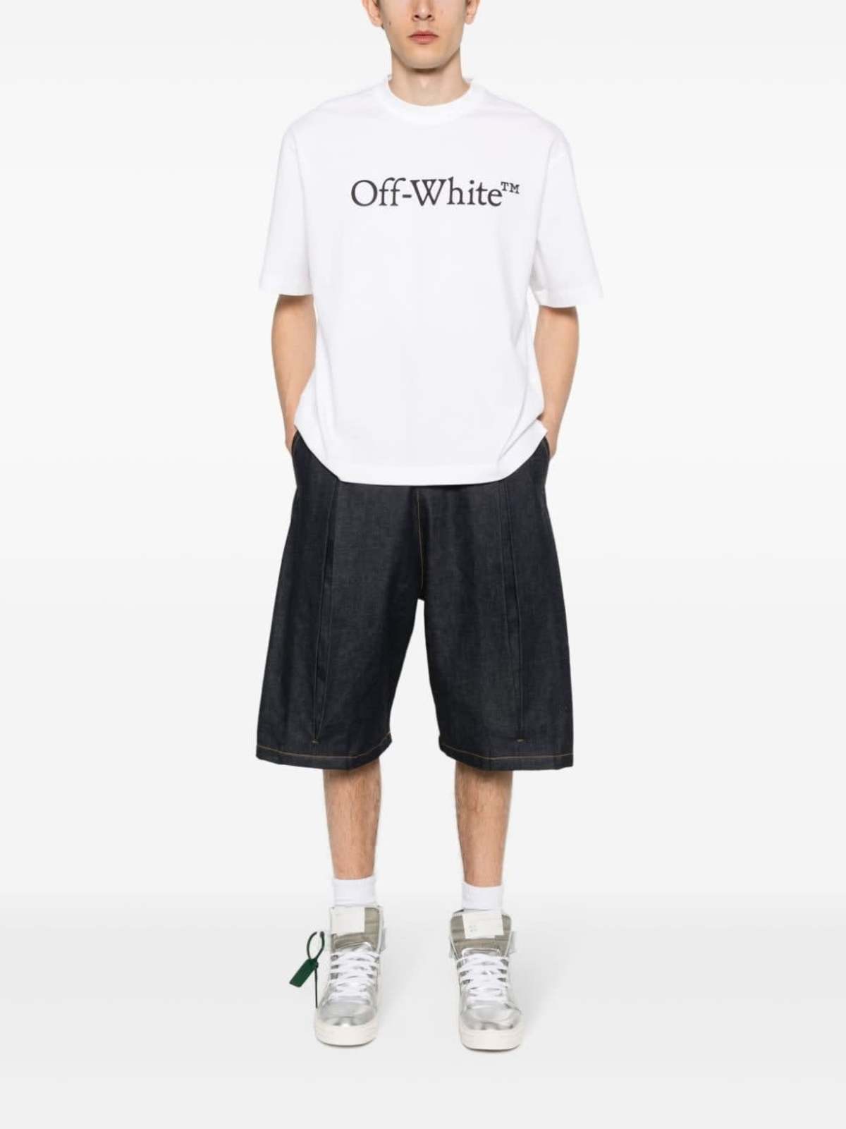 Off-White Big Bookish Cotton T-Shirt - White - Image 4 of 5