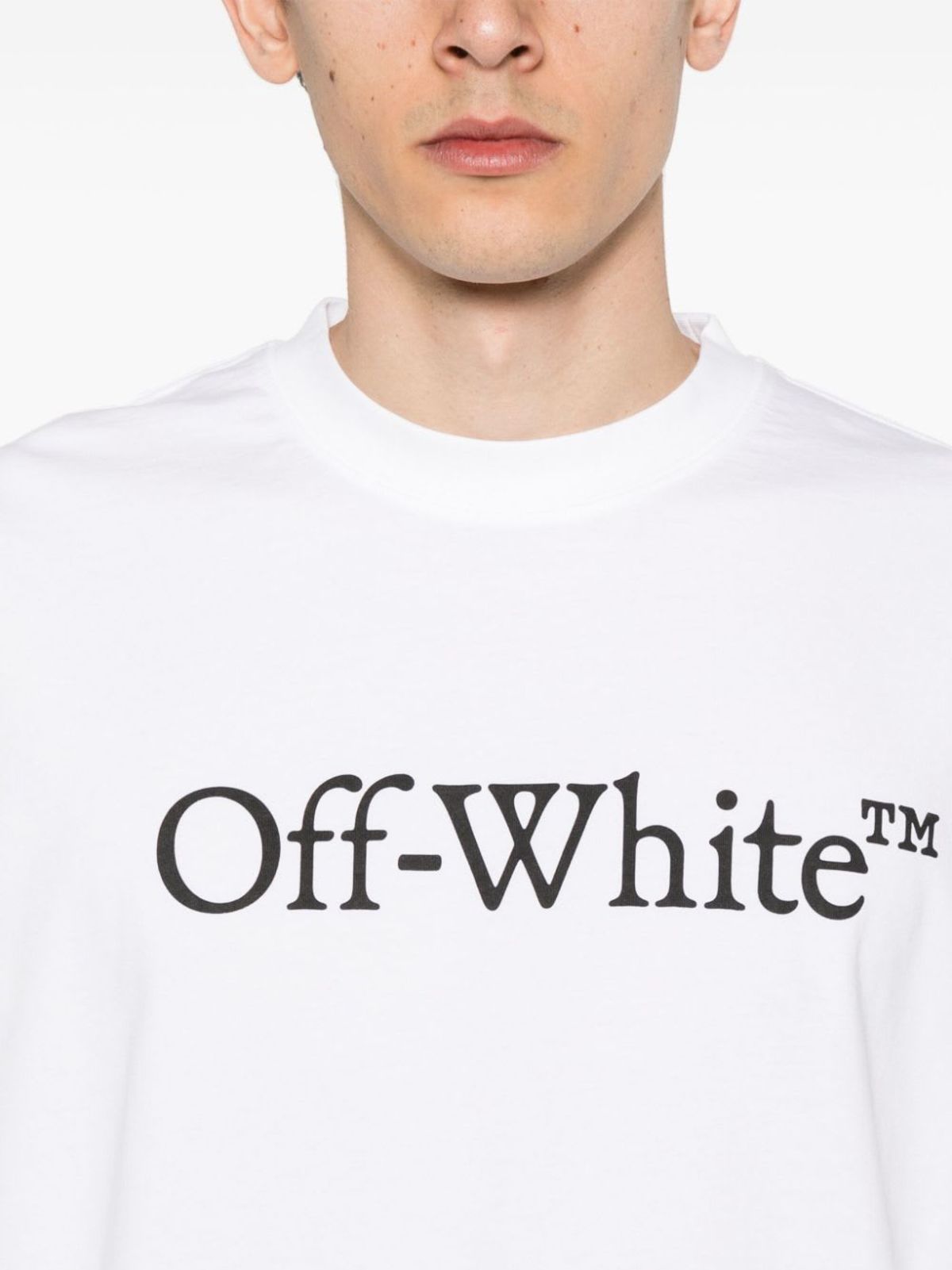 Off-White Big Bookish Cotton T-Shirt - White - Image 5 of 5