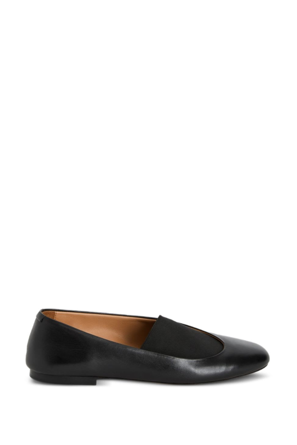 Jil Sander Leather Ballets Flat Shoes - Black