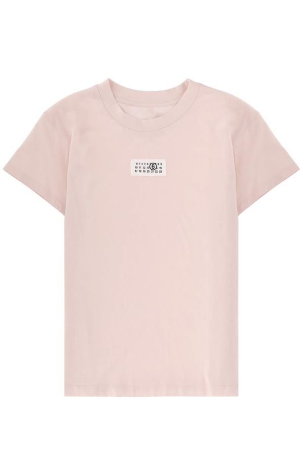 MM6 Maison Margiela T-shirt With Logo Tee - Pink