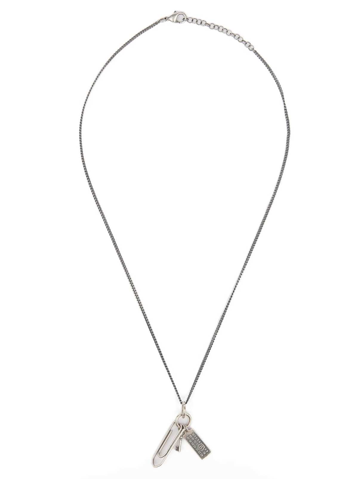MM6 Maison Margiela Graffetta Necklace - Silver - Image 1 of 2
