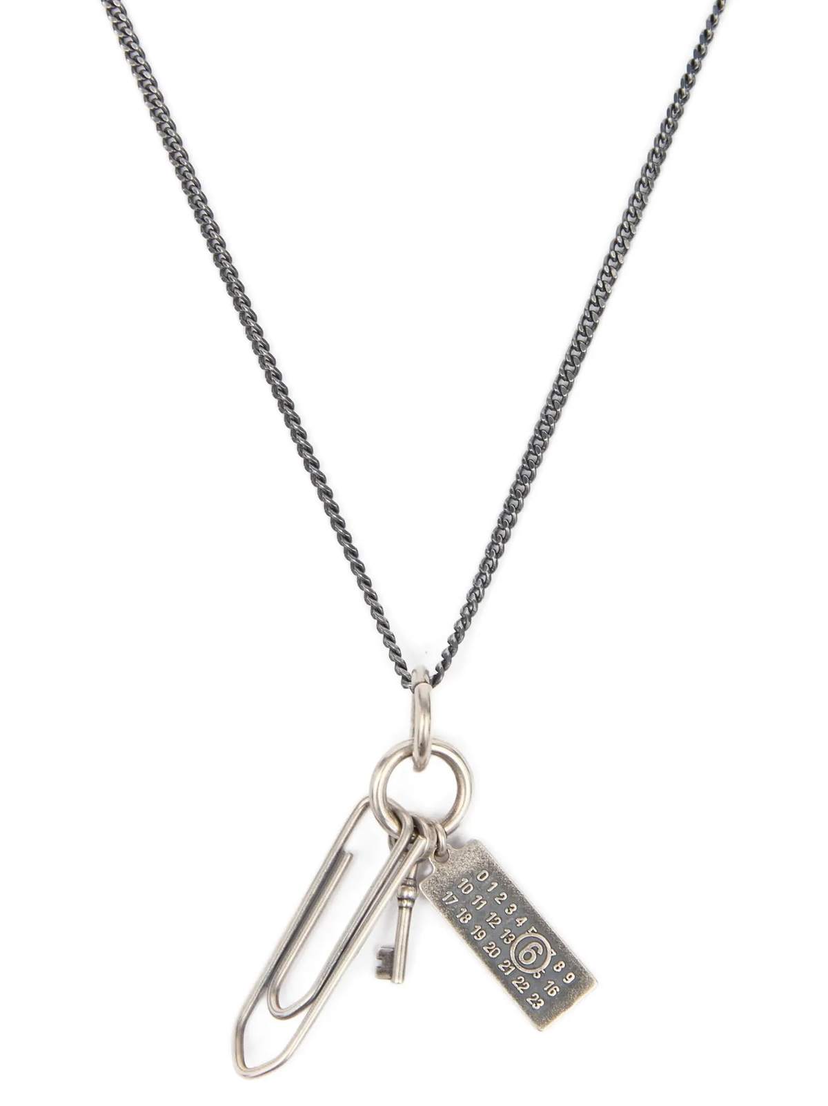 MM6 Maison Margiela Graffetta Necklace - Silver - Image 2 of 2