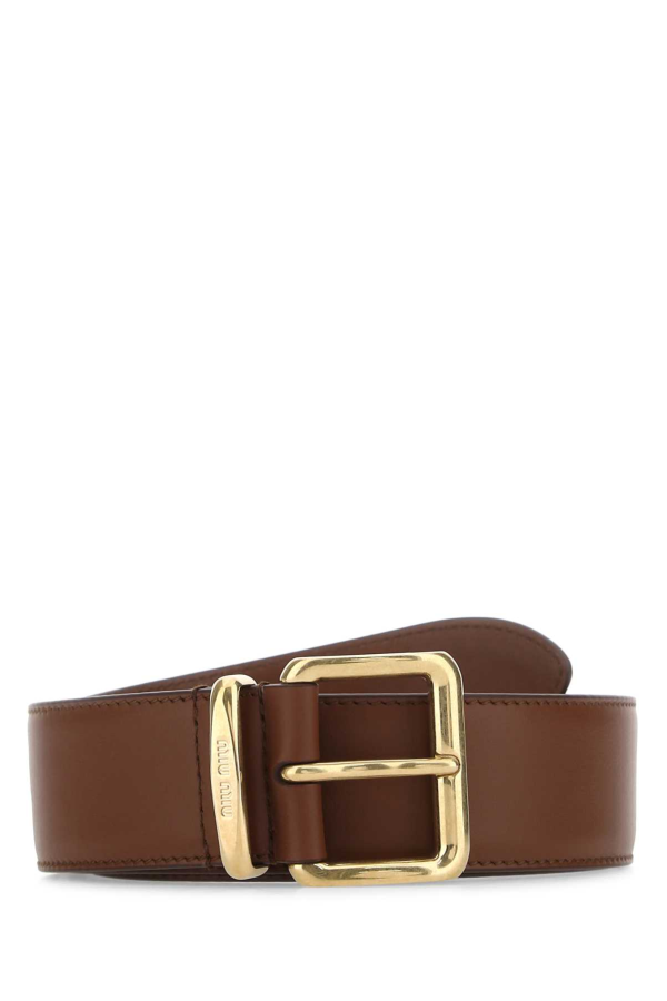 MIU MIU Brown Leather Belt - Brown