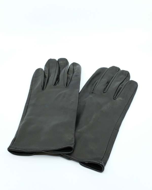 Ernest W. Baker Black Leather Gloves