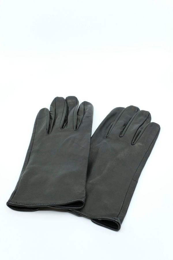 Ernest W. Baker Black Leather Gloves