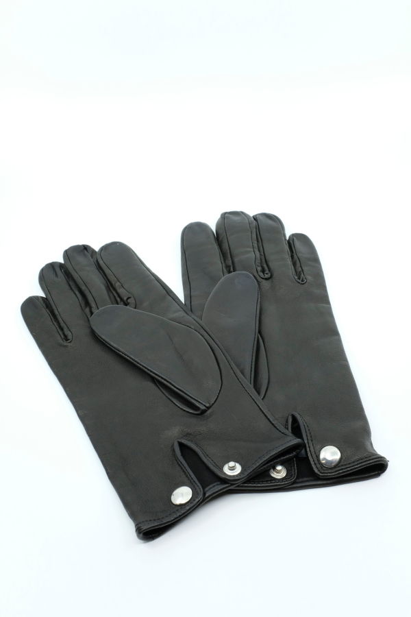Ernest W. Baker Black Leather Gloves