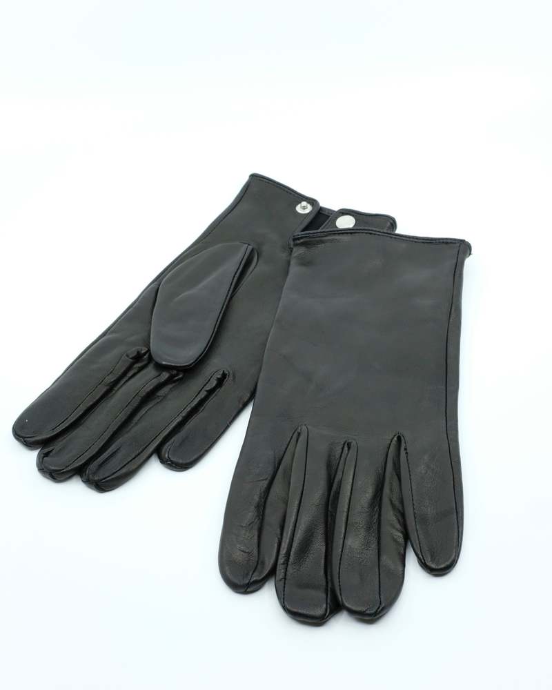 Ernest W. Baker Black Leather Gloves