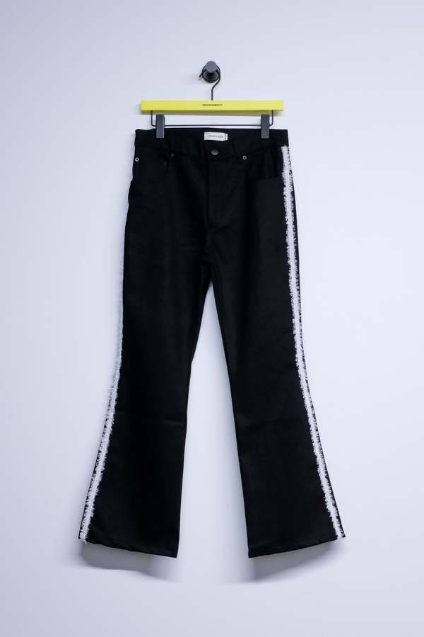 Ernest W. Baker Black Organic Denim Trim Flare Jeans