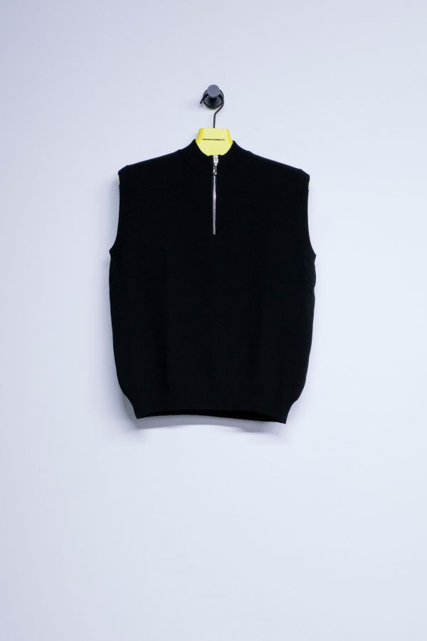 Ernest W. Baker Viscose Zipper Sleeveless Polo