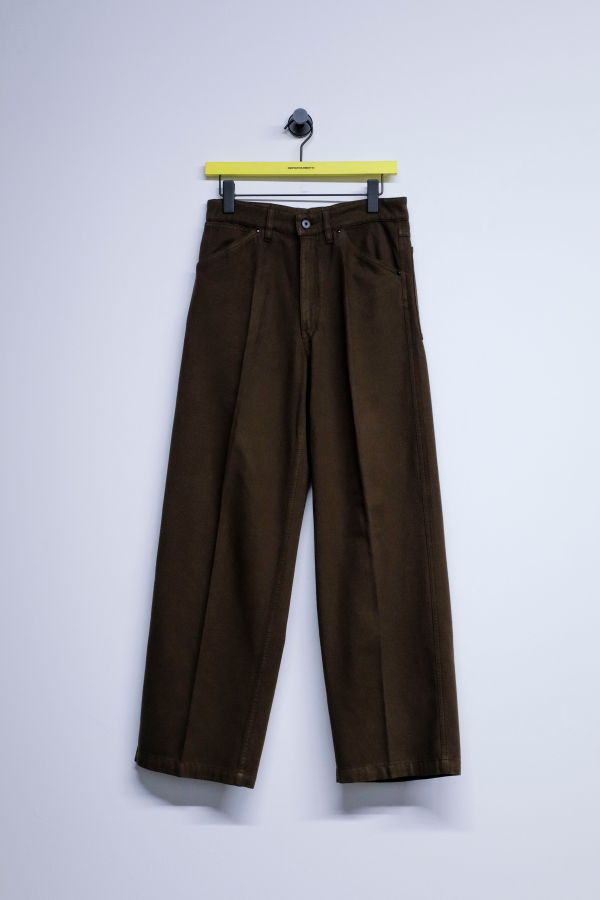Lemaire Cotton Wide Pants - Cacao