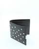 Lemaire Dark Chocolate Leather Soft Tab Studs Dots Bifold Wallet - Thumbnail 1