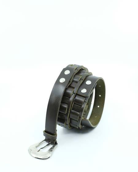 Namacheko Brogue Belt - Black/Silver | Garmentory
