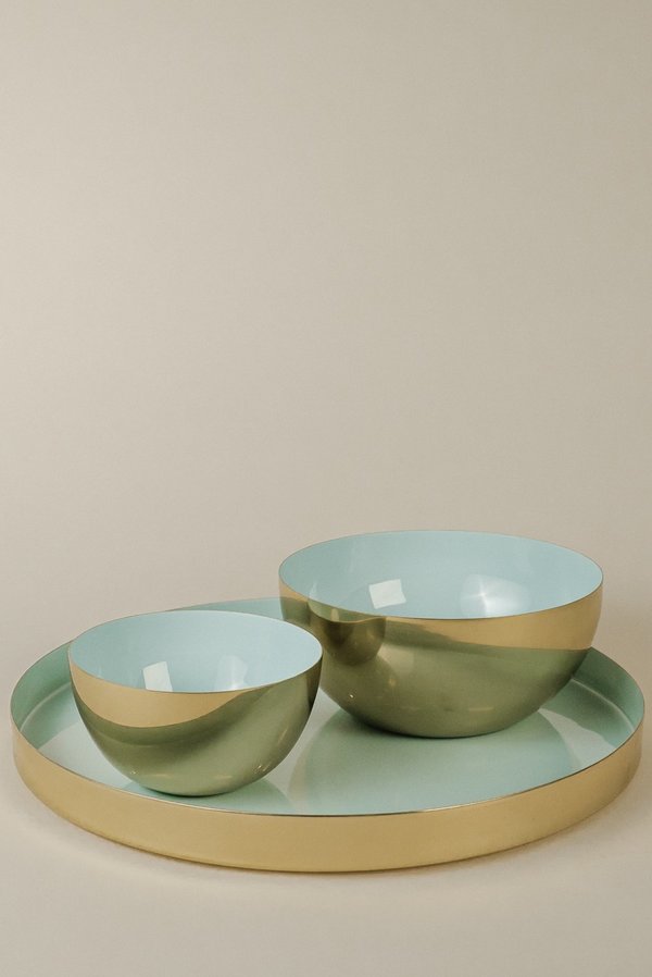 Hawkins New York Large Tray - Brass/Mint Hawkins New York Large Tray - Brass/Mint