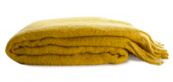Hawkins New York Mohair Throw - Mustard Hawkins New York Mohair Throw - Mustard