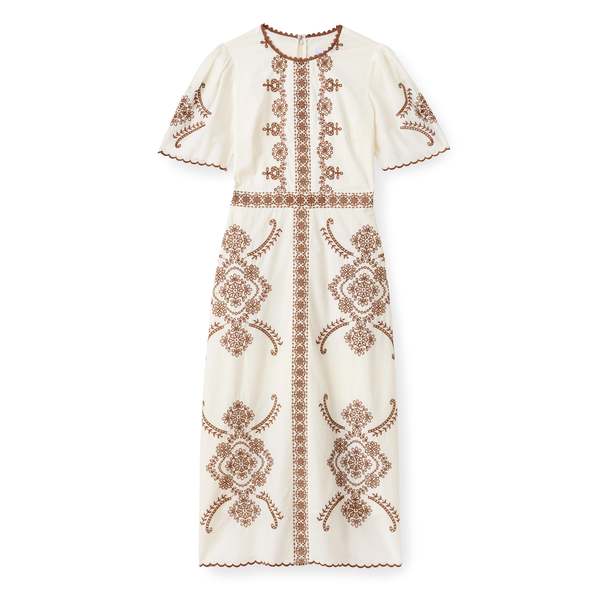 Cartolina Bobbi Midi Dress - Ivory