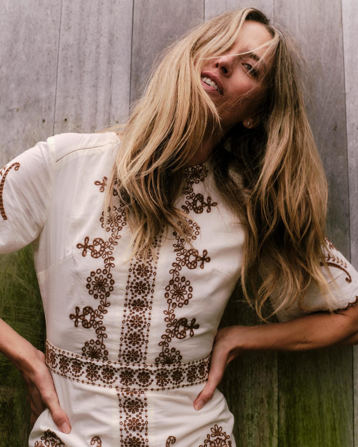 Cartolina Bobbi Midi Dress - Ivory - Image 7 of 8