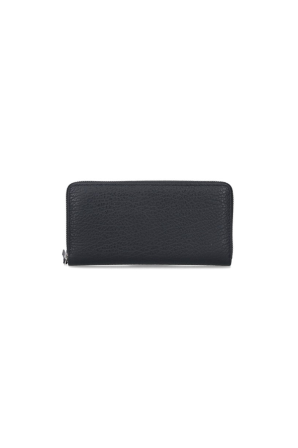 Maison Margiela Textured Calf Leather Zip Wallet - Black