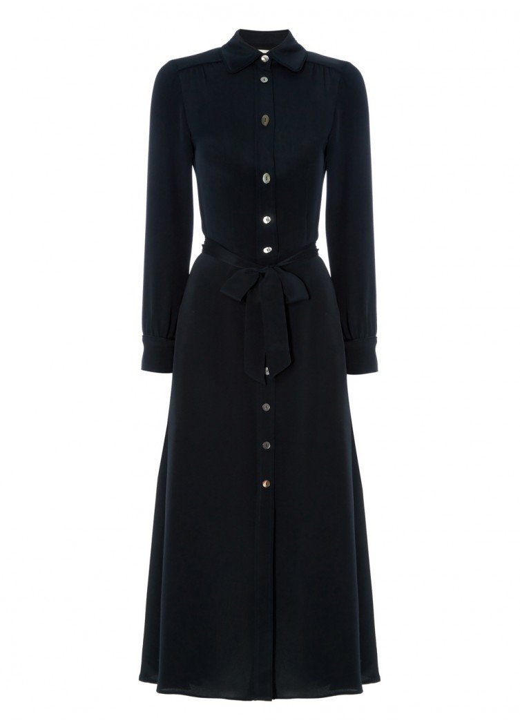 goat midi dress Goat Geneva Shirt Dress - Dark Navy