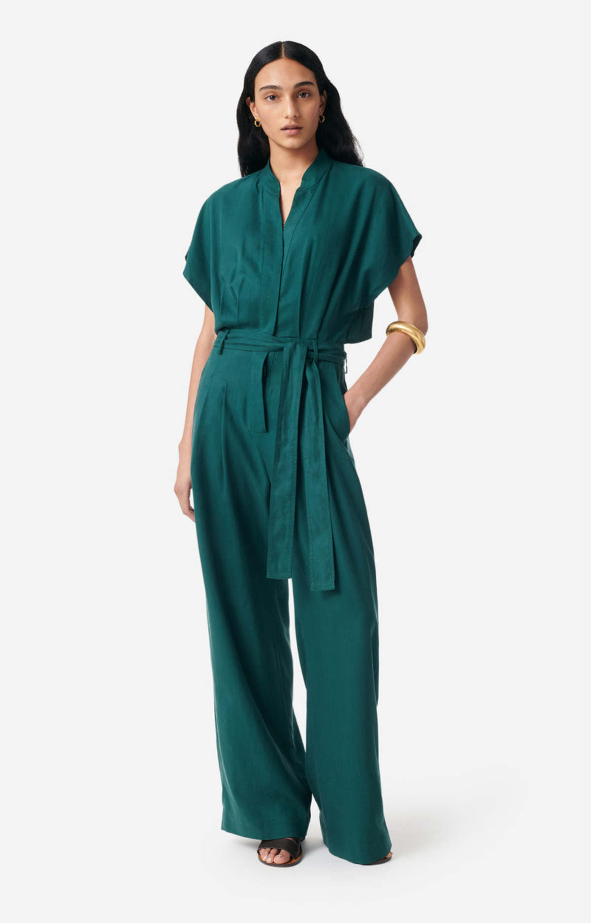 Vanessa Bruno Aliocha Jumpsuit - Vert Paon - Image 2 of 5