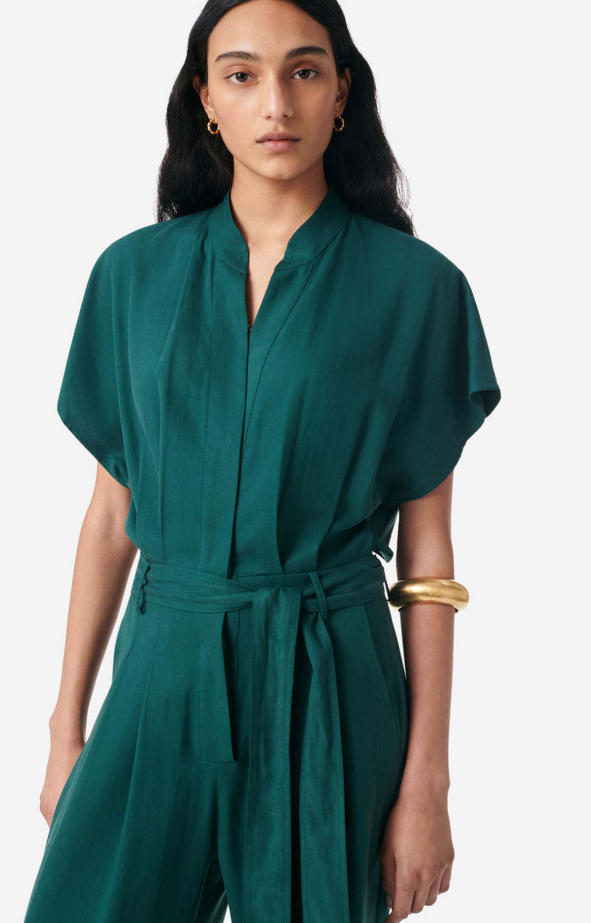 Vanessa Bruno Aliocha Jumpsuit - Vert Paon - Image 4 of 5