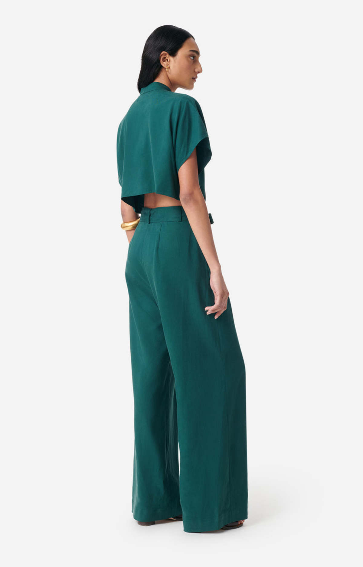 Vanessa Bruno Aliocha Jumpsuit - Vert Paon - Image 5 of 5