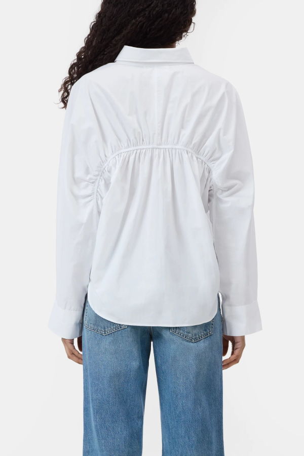 Closed Gathered Shirt White