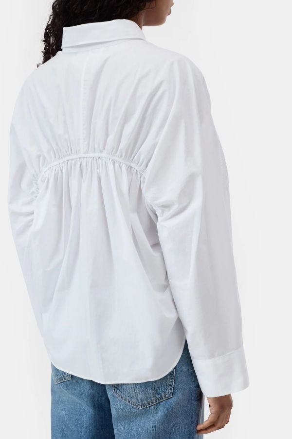Closed Gathered Shirt White