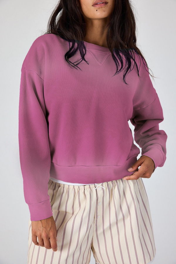 Asher Cameron Pullover Sweatshirt - Berry