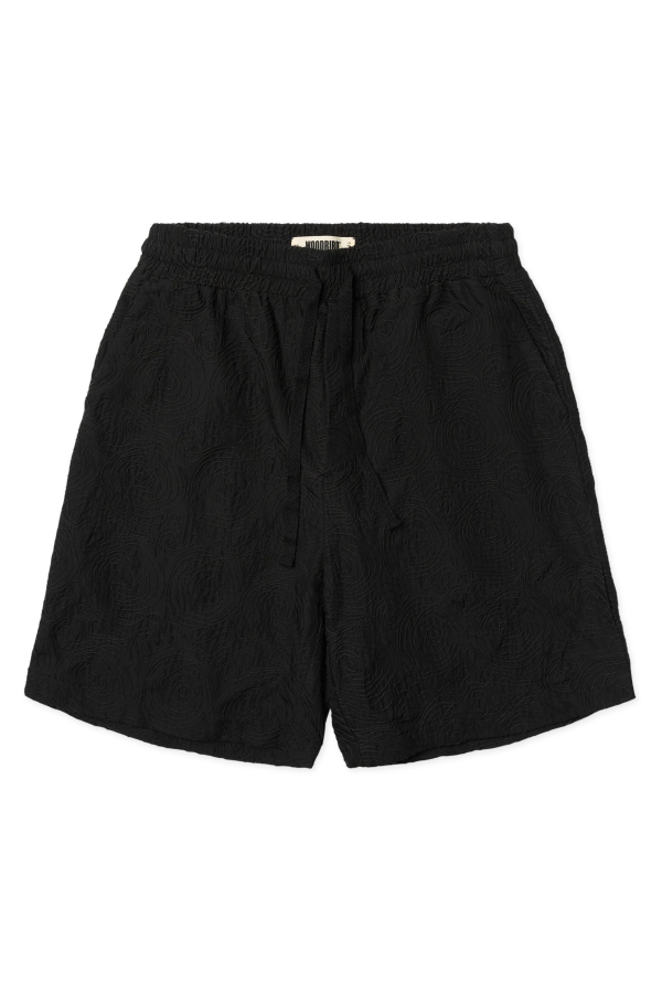 woodbird Bommy Embroidery Shorts - Black