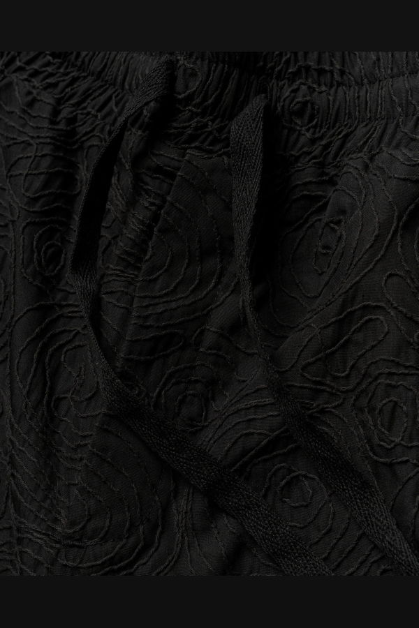 woodbird Bommy Embroidery Shorts - Black