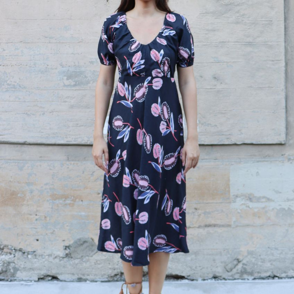 Bel Kazan Mirelle Dress - Coral Thistle