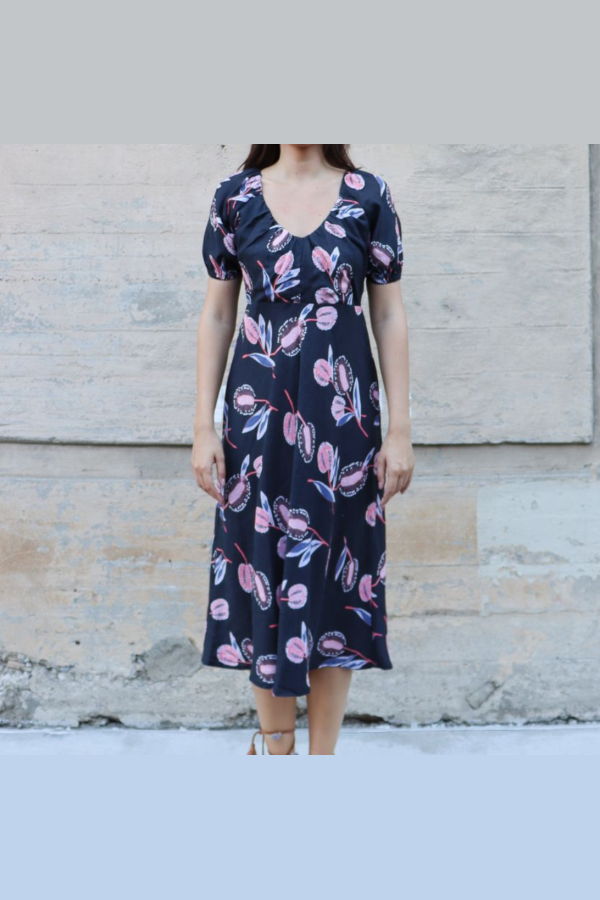 Bel Kazan Mirelle Dress - Coral Thistle