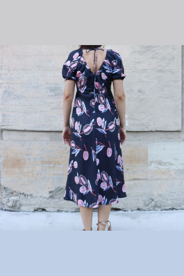 Bel Kazan Mirelle Dress - Coral Thistle