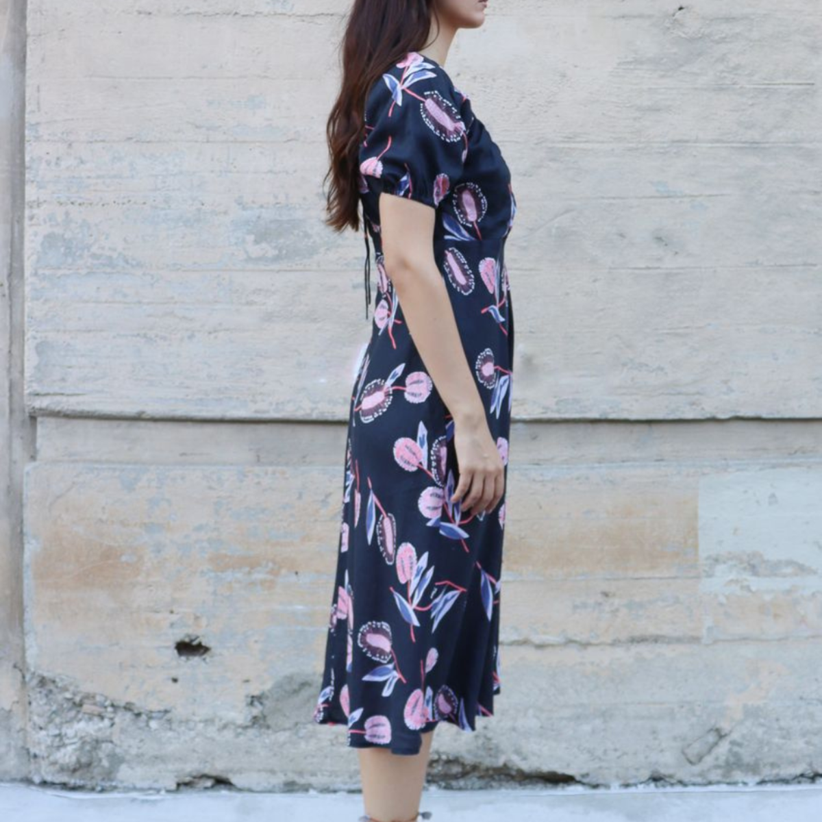 Bel Kazan Mirelle Dress - Coral Thistle - Image 3 of 4