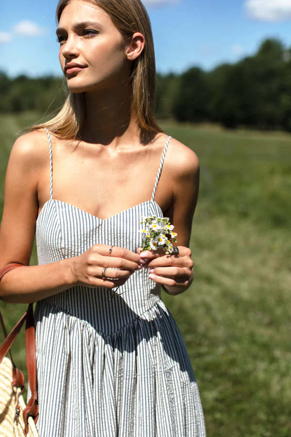 Emerson Fry Cotton Day Dress - Striped