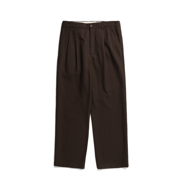 Norse Projects Hestur Relaxed Cotton Linen Twill Pleated Trousers