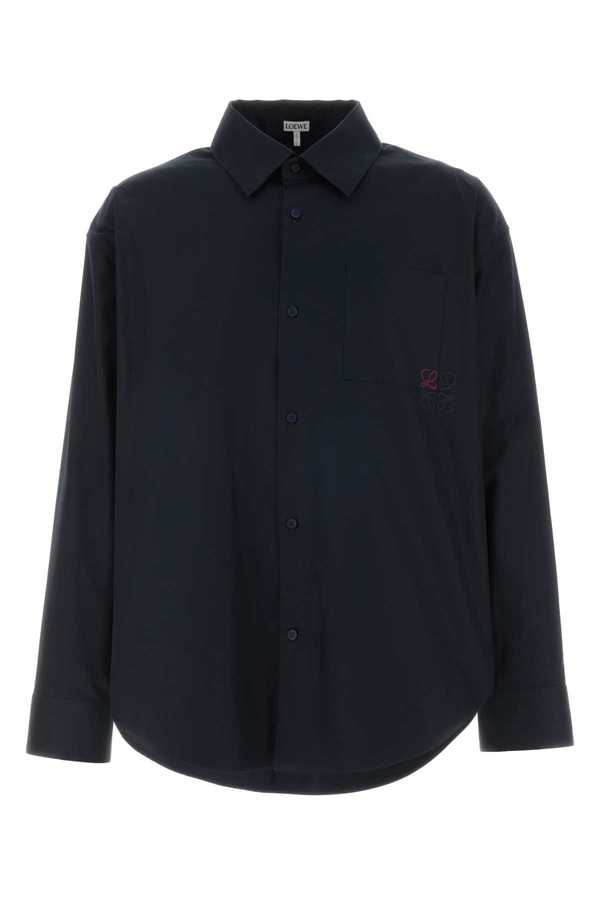 LOEWE Navy Blue Cotton Shirt - DARKNAVYBLUE LOEWE Navy Blue Cotton Shirt - DARKNAVYBLUE