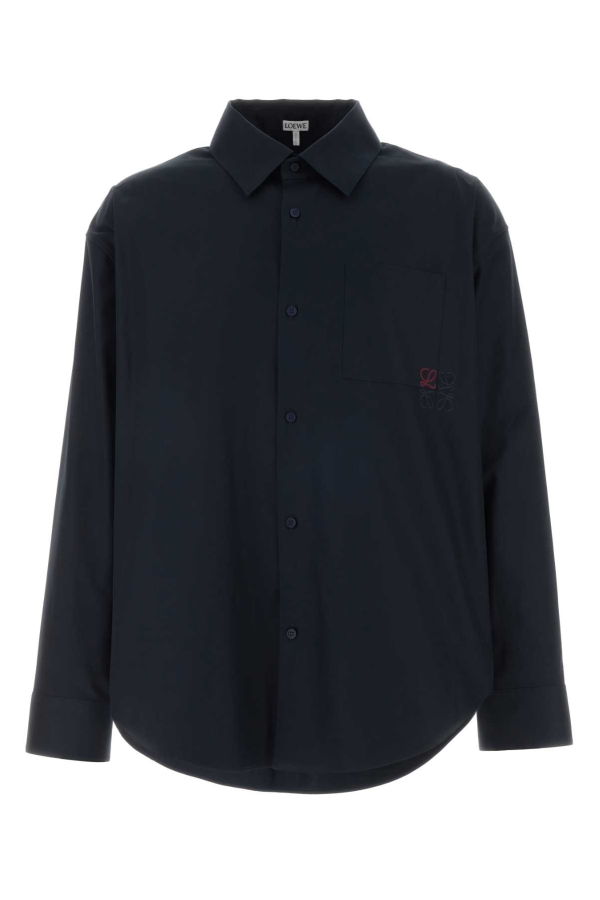LOEWE Navy Blue Cotton Shirt - DARKNAVYBLUE