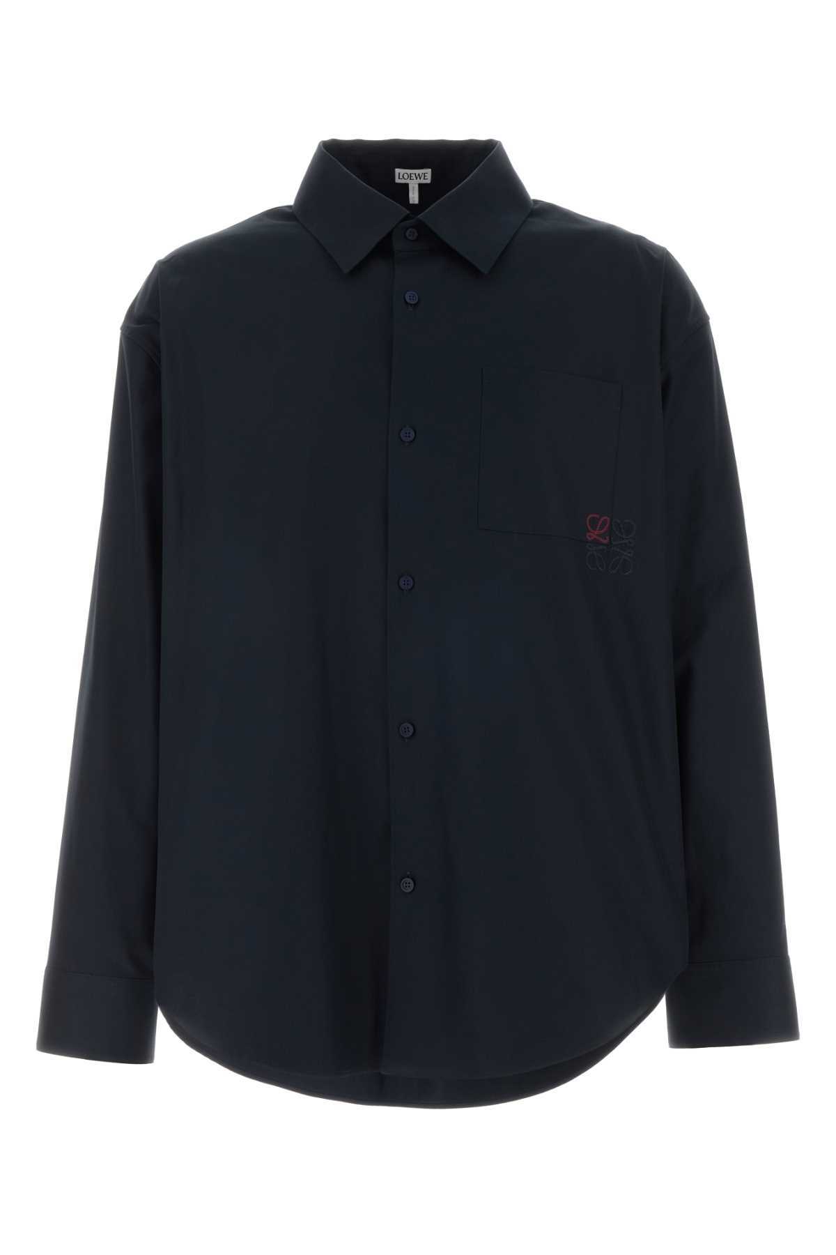 LOEWE Navy Blue Cotton Shirt - DARKNAVYBLUE - Image 1 of 2