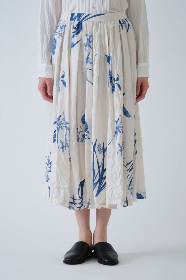 Pas de Calais Japonism Flower Skirt - Ivory