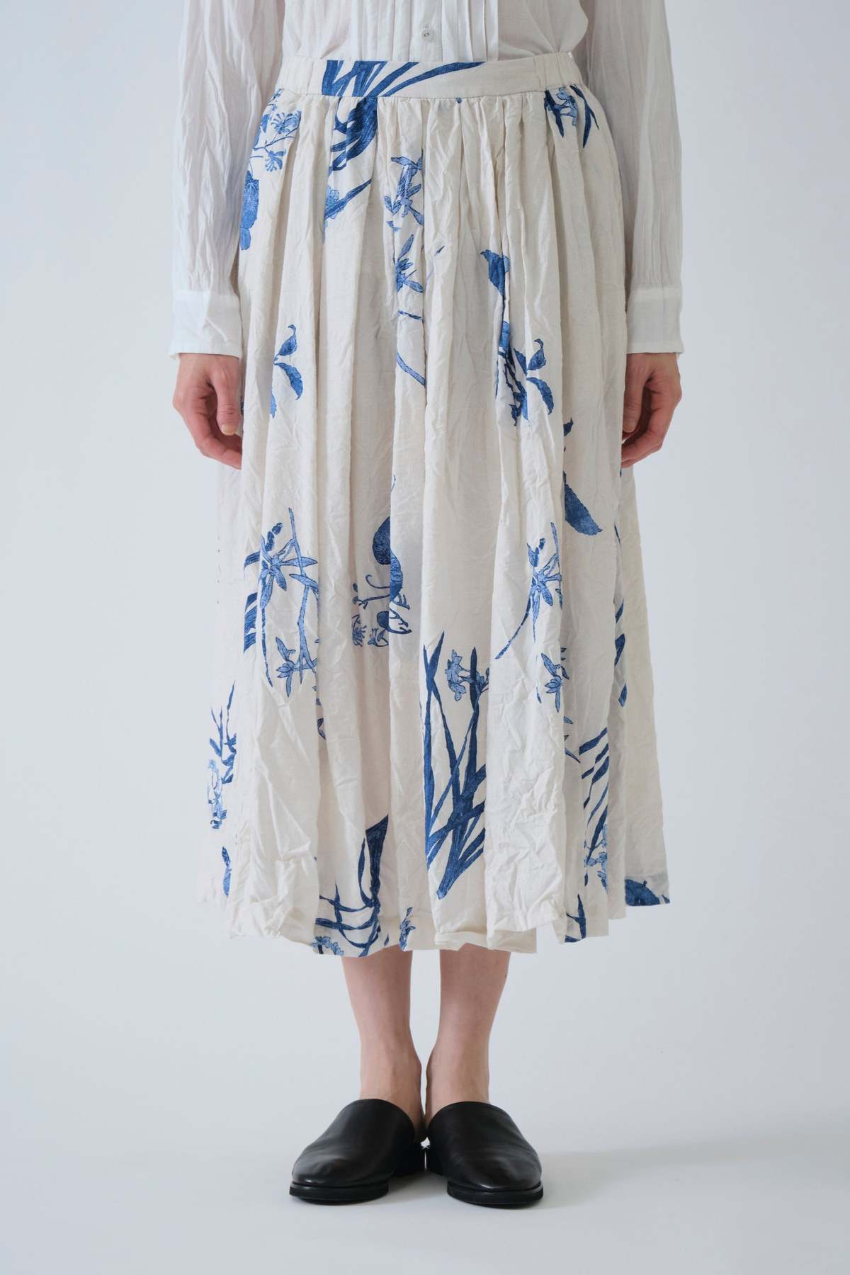 Pas de Calais Japonism Flower Skirt - Ivory - Image 1 of 1
