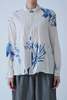 Pas de Calais Japonism Floral Blouse - Ivory - Thumbnail 1