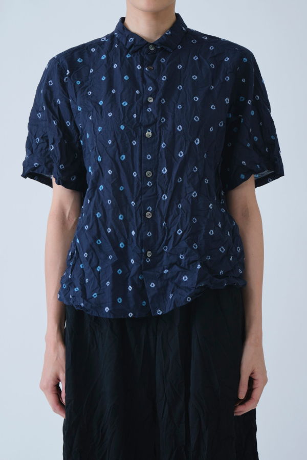 Pas de Calais Shibori SS Blouse - Navy