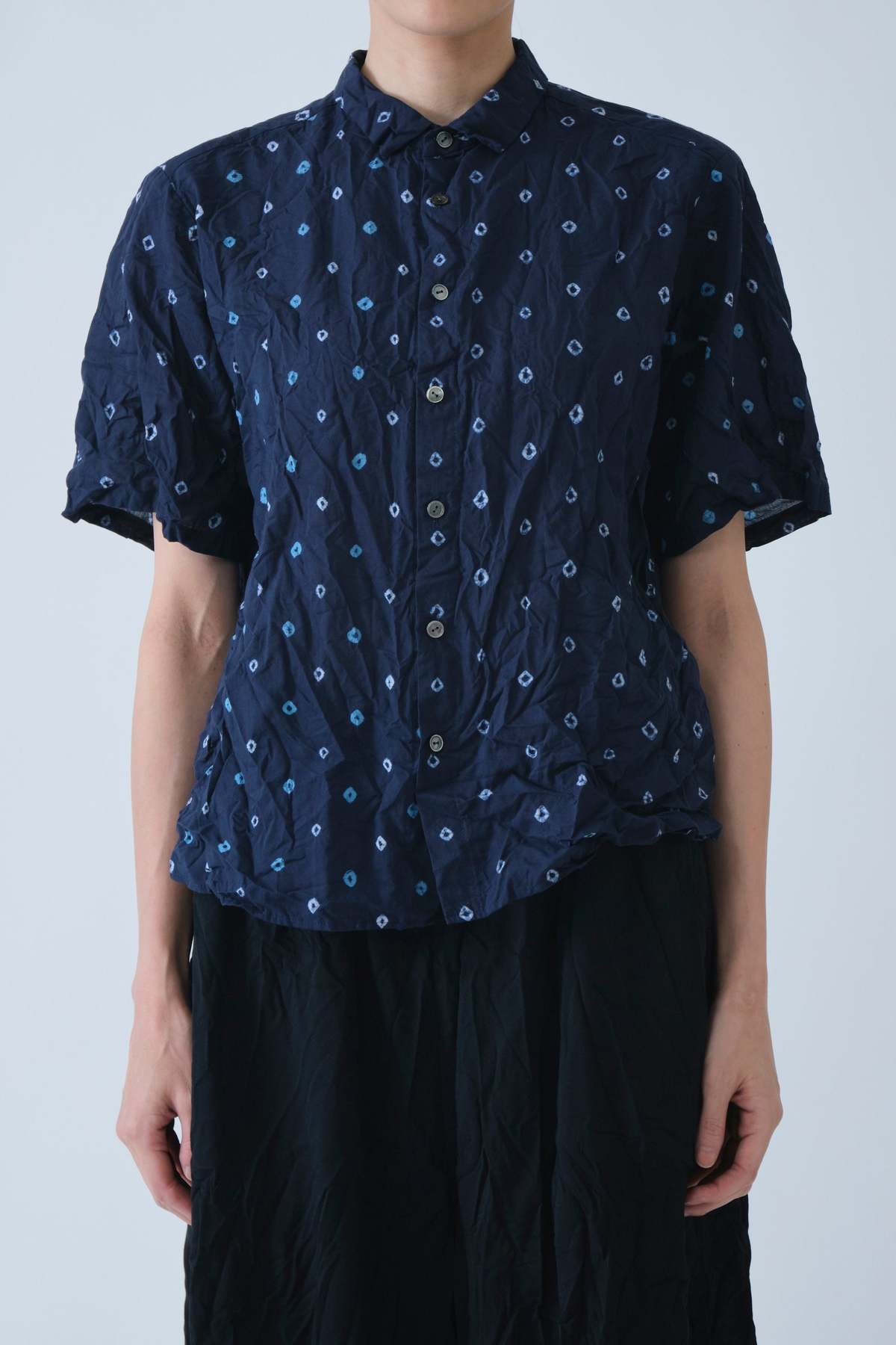 Pas de Calais Shibori SS Blouse - Navy - Image 1 of 1