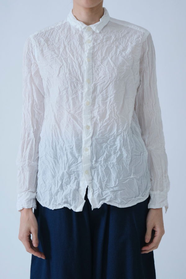 Pas de Calais Washed White Crinkle Shirt