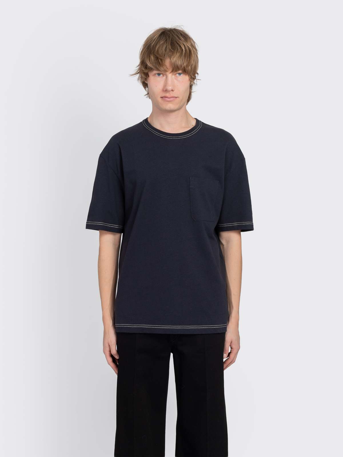 Lemaire Boxy Short Sleeve Heavy Jersey T-Shirt - Urchin | Garmentory