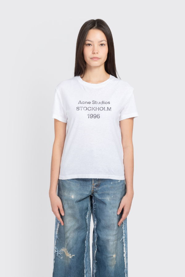 Acne Studios Logo Short Sleeve T-Shirt - White