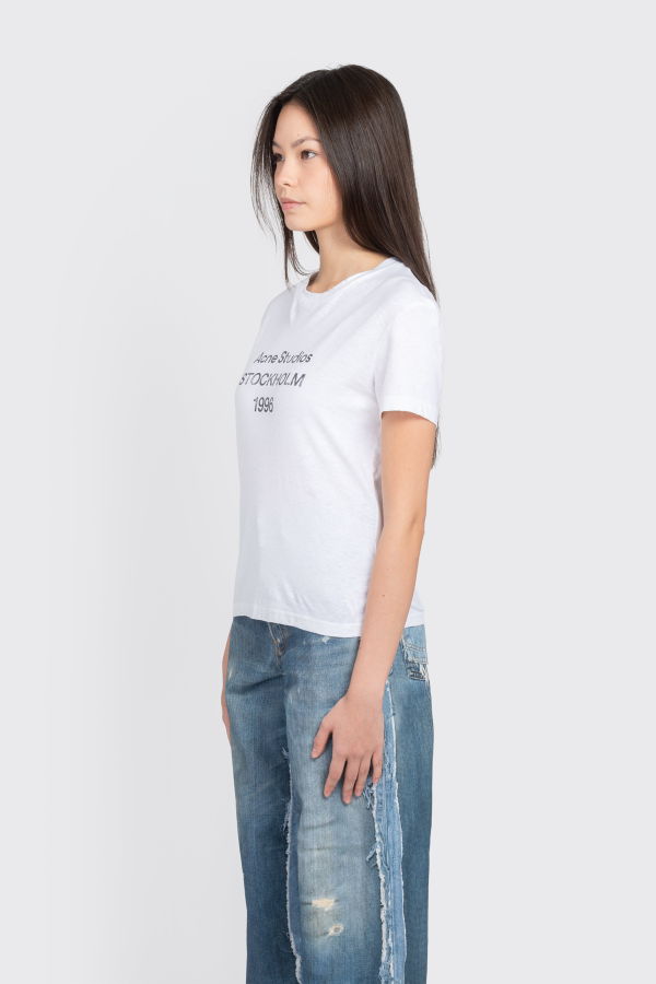 Acne Studios Logo Short Sleeve T-Shirt - White