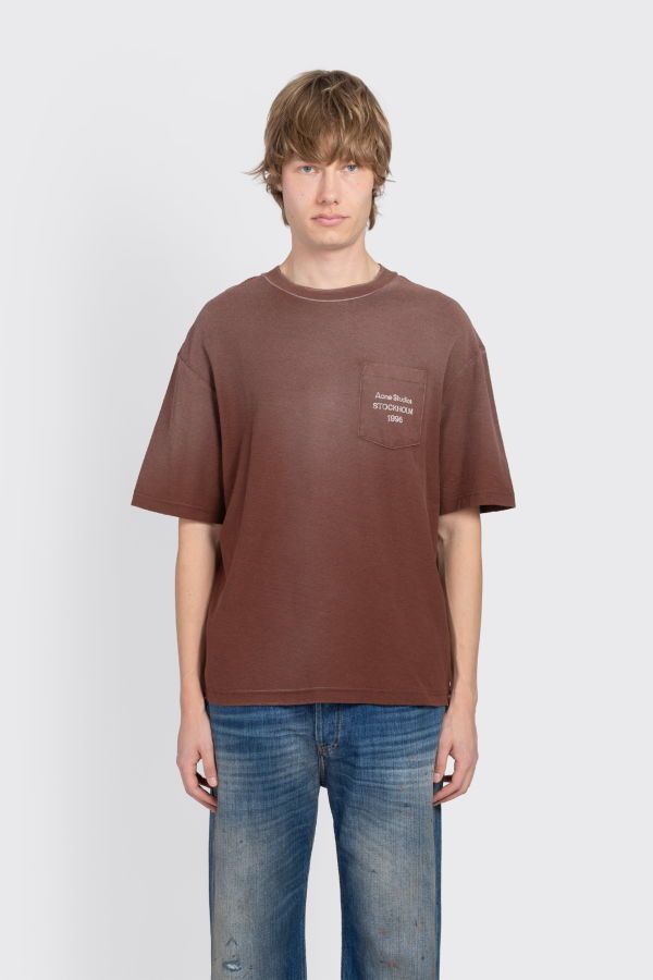 Acne Studios Pocket Short Sleeve T-Shirt - Brown