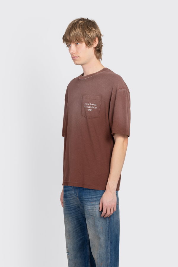 Acne Studios Pocket Short Sleeve T-Shirt - Brown